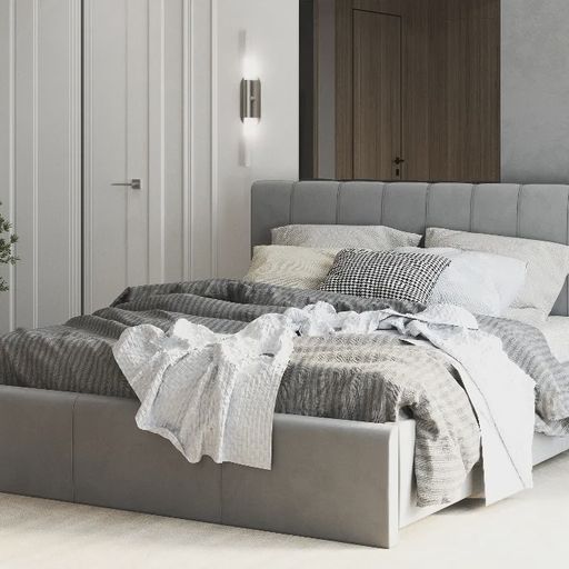 Кровать «Верона», серая